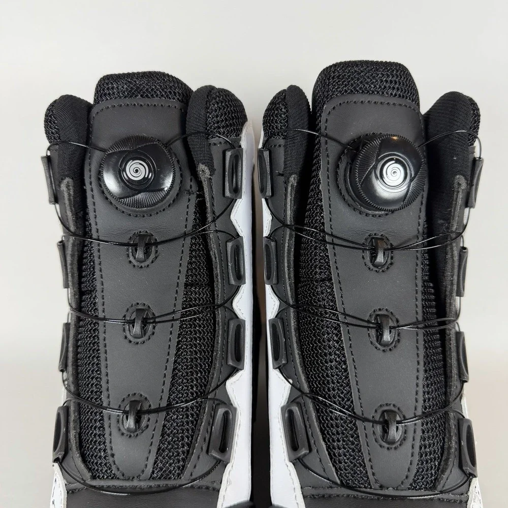Shamofeng Motorcycle Riding Boots Black White Rotary Dial Size 41 Mens 8